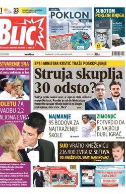 Blic - broj 6249, 7. jul 2014.