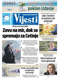 Vijesti - broj 8404, 2. sep 2021.