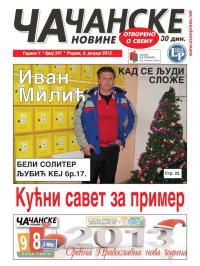 Čačanske novine - broj 341, 8. jan 2013.