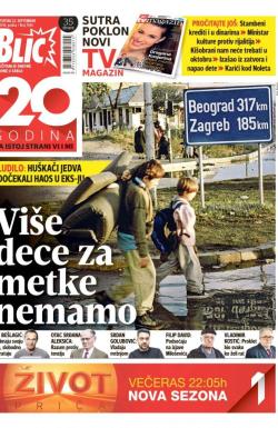 Blic - broj 7044, 22. sep 2016.