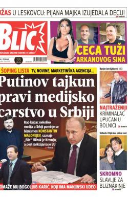 Blic - broj 6814, 2. feb 2016.