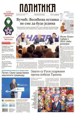 Politika - broj 39852, 9. nov 2024.