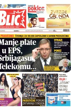 Blic - broj 6324, 20. sep 2014.