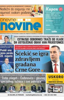 Dnevne novine - broj 3082, 27. avg 2021.