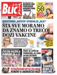 Blic - broj 8790, 18. avg 2021.