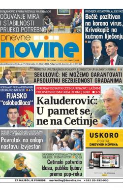 Dnevne novine - broj 3087, 2. sep 2021.