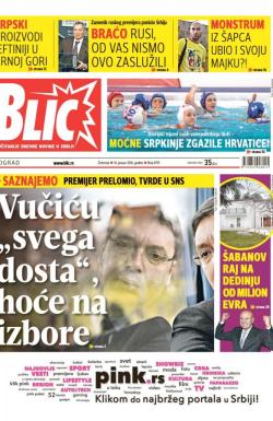 Blic - broj 6795, 14. jan 2016.