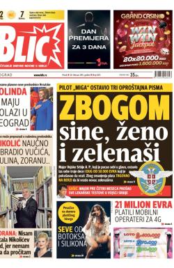 Blic - broj 6473, 20. feb 2015.