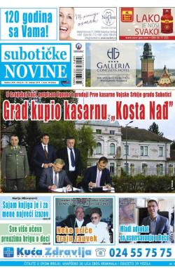 Nove Subotičke novine - broj 43, 23. okt 2015.