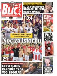 Blic - broj 7374, 25. avg 2017.