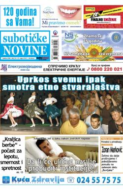 Nove Subotičke novine - broj 34, 23. avg 2013.