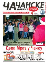 Čačanske novine - broj 340, 31. dec 2012.