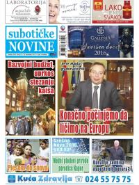 Nove Subotičke novine - broj 53, 30. dec 2015.