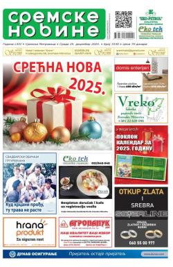 Sremske Novine - broj 3330, 25. dec 2024.