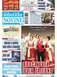 Nove Subotičke novine - broj 141, 15. nov 2019.