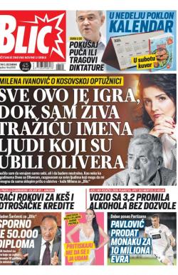 Blic - broj 8190, 5. dec 2019.