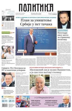 Politika - broj 39733, 13. jul 2024.