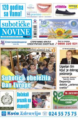 Nove Subotičke novine - broj 19, 10. maj 2013.