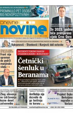 Dnevne novine - broj 2802, 5. okt 2020.