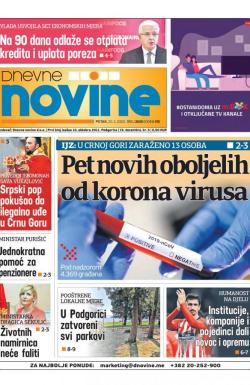 Dnevne novine - broj 2635, 20. mar 2020.