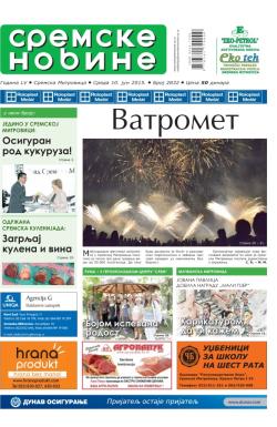 Sremske Novine - broj 2832, 10. jun 2015.