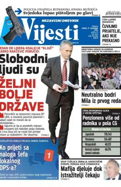 Vijesti - broj 6643, 21. sep 2016.