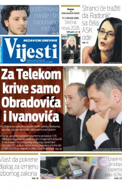 Vijesti - broj 7195, 20. apr 2018.