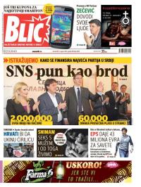 Blic - broj 6650, 19. avg 2015.