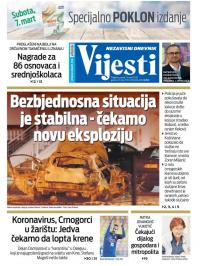 Vijesti - broj 7872, 6. mar 2020.