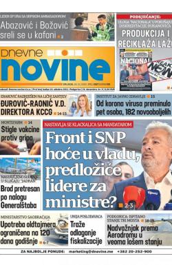 Dnevne novine - broj 2822, 28. okt 2020.