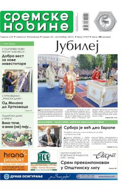 Sremske Novine - broj 2743, 25. sep 2013.