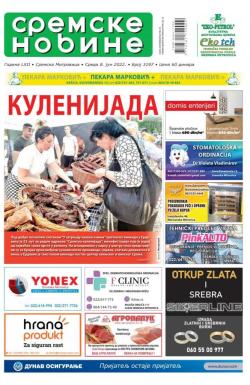 Sremske Novine - broj 3197, 8. jun 2022.