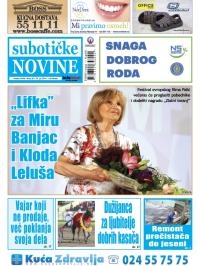 Nove Subotičke novine - broj 30, 25. jul 2014.