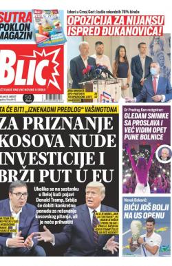 Blic - broj 8445, 31. avg 2020.