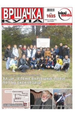 Vršačka kula - broj 1035, 23. okt 2015.