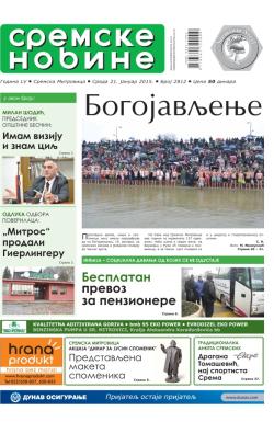 Sremske Novine - broj 2812, 21. jan 2015.