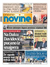 Dnevne novine - broj 2552, 11. dec 2019.