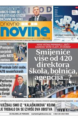 Dnevne novine - broj 2862, 14. dec 2020.