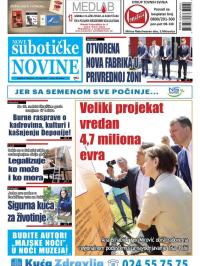 Nove Subotičke novine - broj 71, 18. maj 2018.