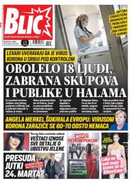 Blic - broj 8283, 12. mar 2020.