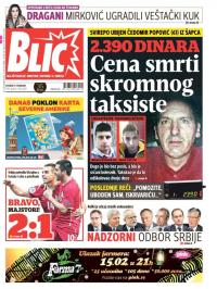 Blic - broj 6821, 9. feb 2016.