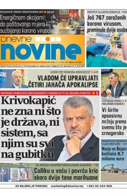 Dnevne novine - broj 2828, 4. nov 2020.