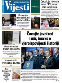 Vijesti - broj 7650, 26. jul 2019.