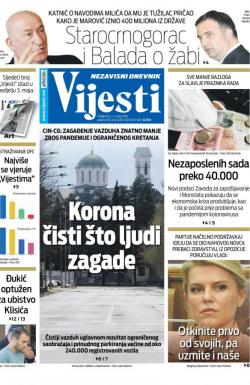 Vijesti - broj 7926, 1. maj 2020.