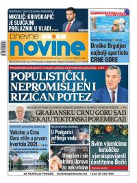 Dnevne novine - broj 2872, 25. dec 2020.