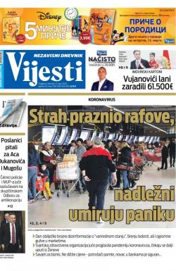 Vijesti - broj 7878, 12. mar 2020.