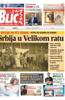 Blic - broj 6269, 27. jul 2014.