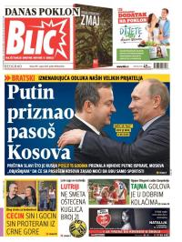 Blic - broj 6632, 1. avg 2015.