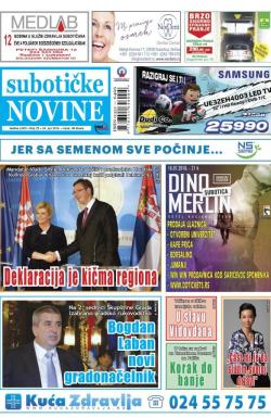 Nove Subotičke novine - broj 25, 24. jun 2016.