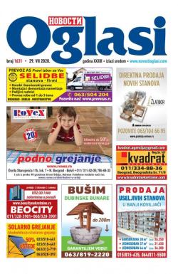 Novosti oglasi - broj 1631, 29. jul 2020.